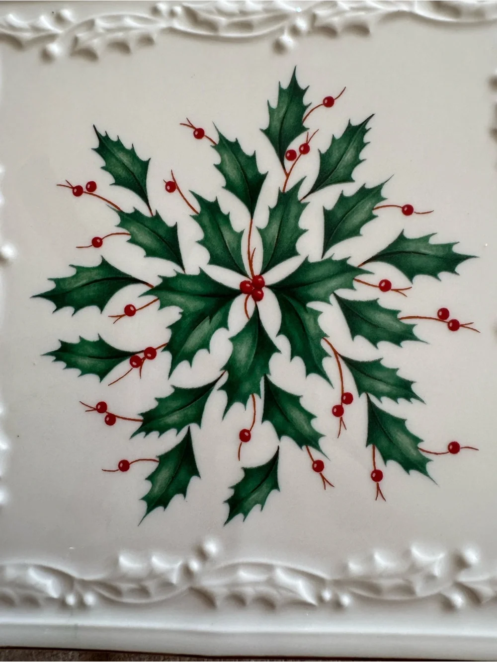 Lenox Holiday Carved Trivet NIB